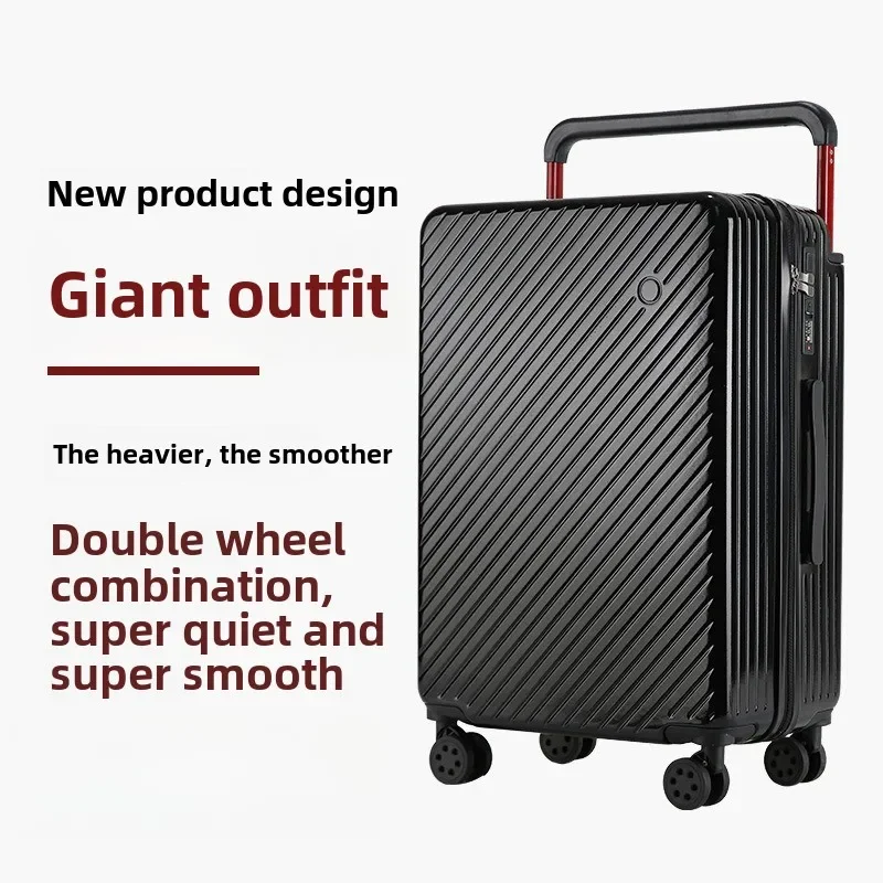 Wide Handle Travel Luggage Suitcase Rolling Spinner Wheels Hardside TSA Lock and ABS 20 24 Inch Unisex