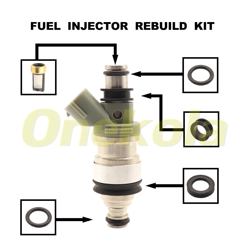 Fuel Injector Service Repair Kit Filters Orings Seals Grommets for 92-98 Lexus Toyota 3.0 3.4 V6 23250-62030 23209-62030