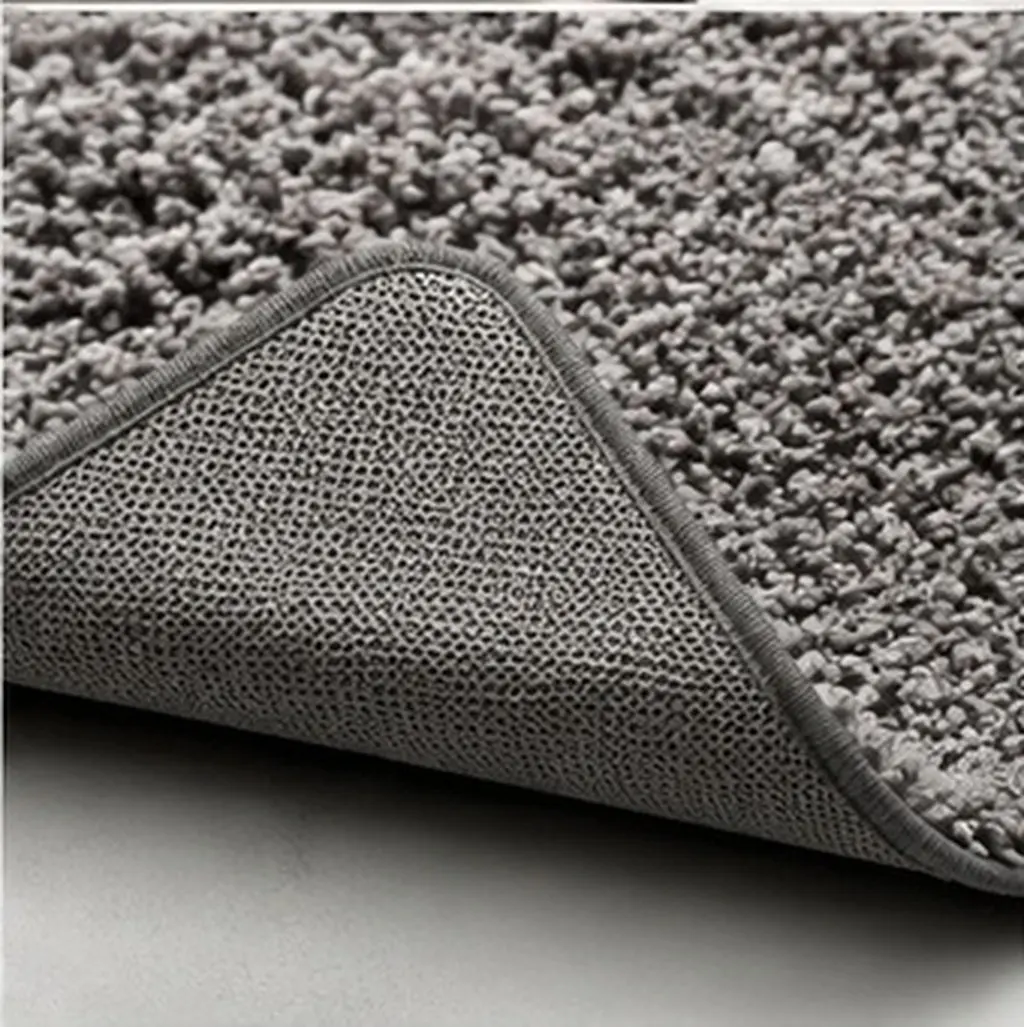 1Pcs Berber Fleece Floor Mat Dark Grey Premium Imitated Cashmere Non-Slip Bathroom Door Rug Water Absorption Anti-Skid Floor Pad