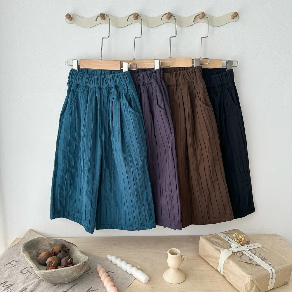 

Брюки Детские однотонные с широкими штанинами, на осень