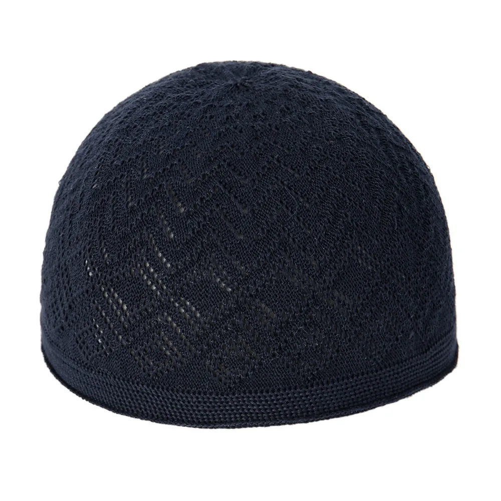 Soft Mesh Men Prayer Hats Breathable Unisex Jewish India Caps Solid Color Knitted Beanie Cap