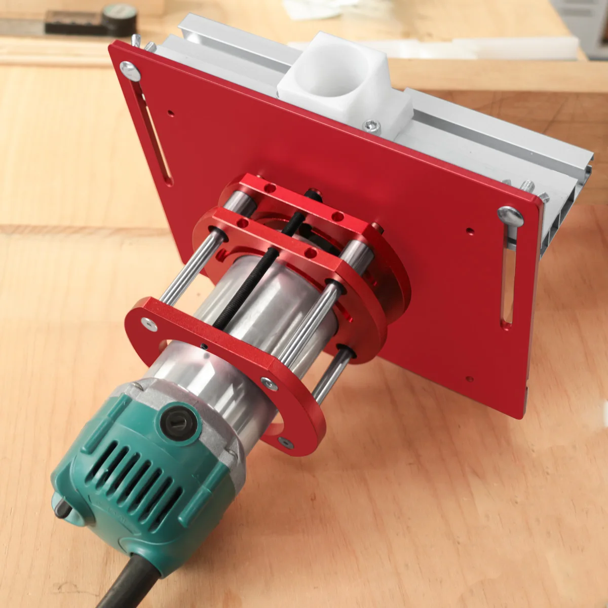 미터 및 인치 스트로크 스케일이 있는 라우터 리프트 및 플립 플레이트 키트, 마이터 게이지 펜스가 있는 알루미늄 합금 라우터 테이블 인셋 플레이트