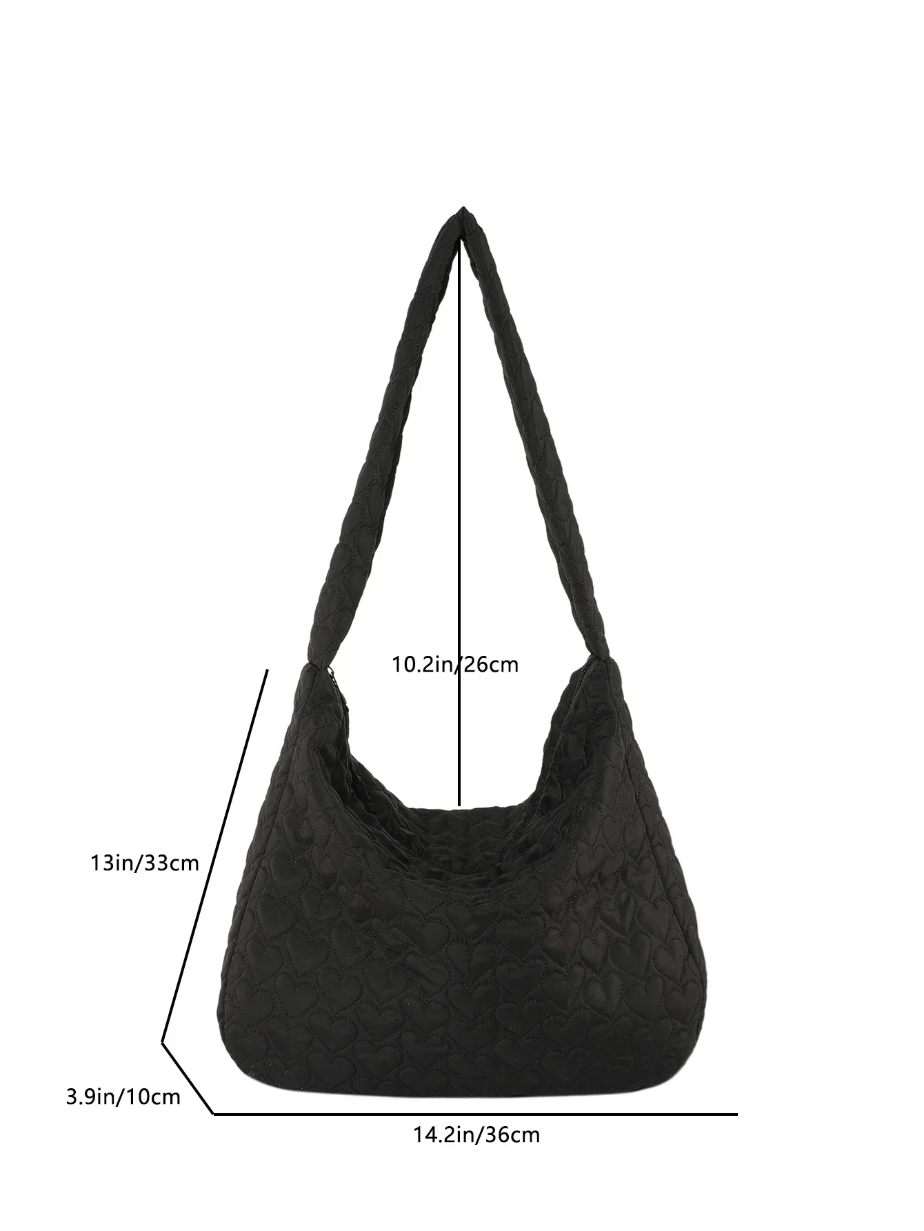 DE4-Bolso de mano de San Valentín para mujer, bandolera acolchada, ropa de algodón, mininube