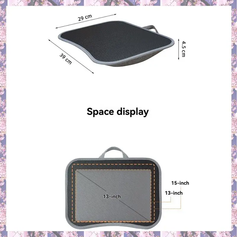 مكتب لاب تريند 2025 مع وسادة مبطنة لأجهزة الكمبيوتر المحمولة، صينية كتابة محمولة للعمل المكتبي، للاستخدام المنزلي والسفر بمقبض