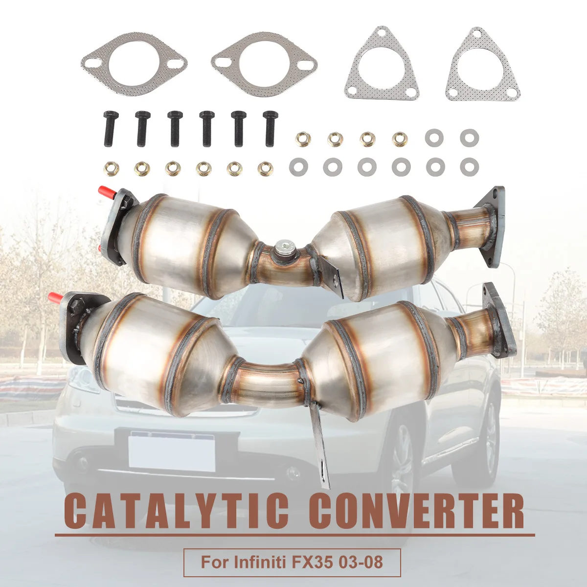 Front Catalytic Converter For Infiniti FX35/G35/M35 2003-2008 For Nissan 350Z 2003-2007 Left&Right Direct-fit Exhaust Manifold