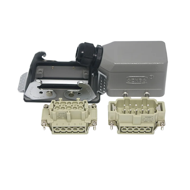 10 Core Heavy-duty Connector Rectangular Plug Socket Hot Runner 16A