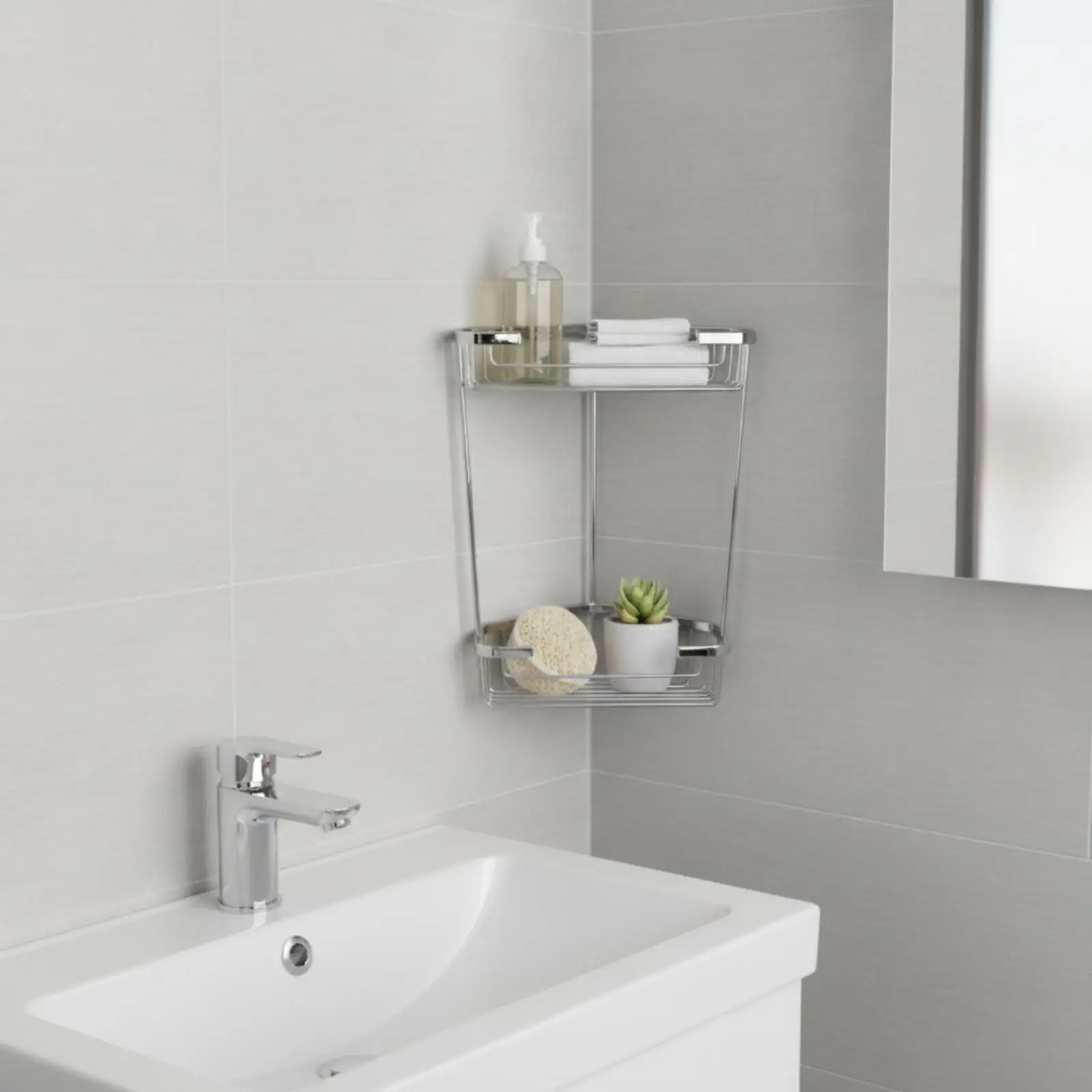 corner-shelf-for-bathroom-201-stainless-steel-wall-rack-organizer-two-tier-wire-basket-design-for-compact-apartments