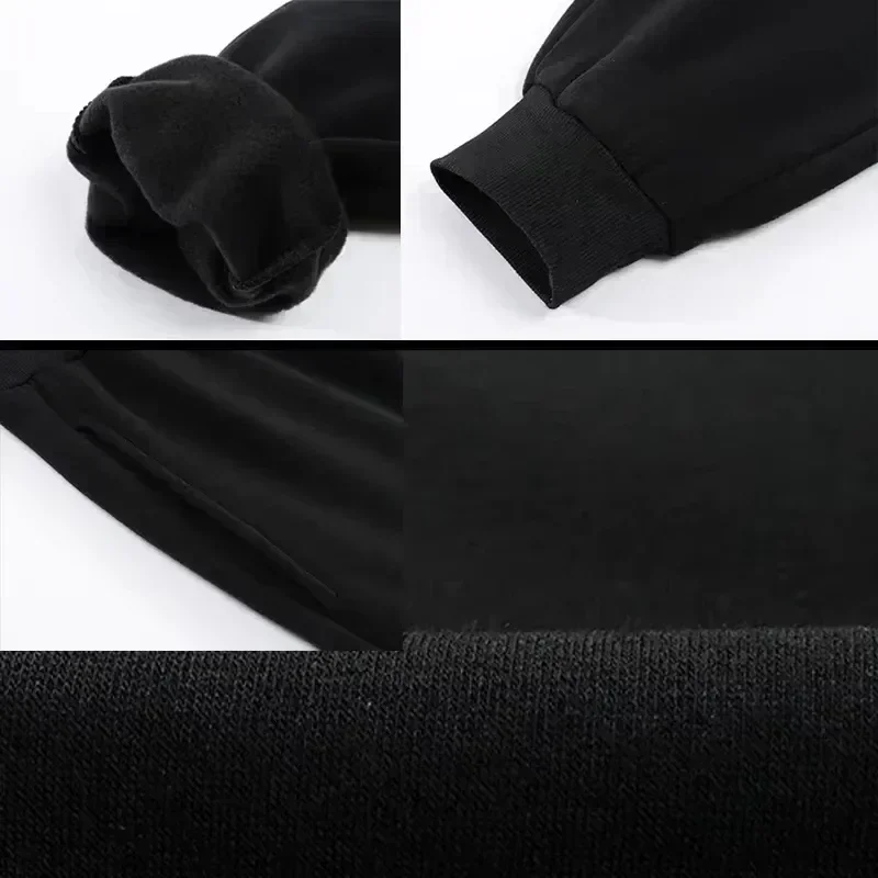 Herren-Jogginghose, hochwertige Kordelzug-Jogginghose, einfarbig, für alle Jahreszeiten, für Zuhause, Outdoor, Freizeit und Sport, Herrenhose – Detail 2