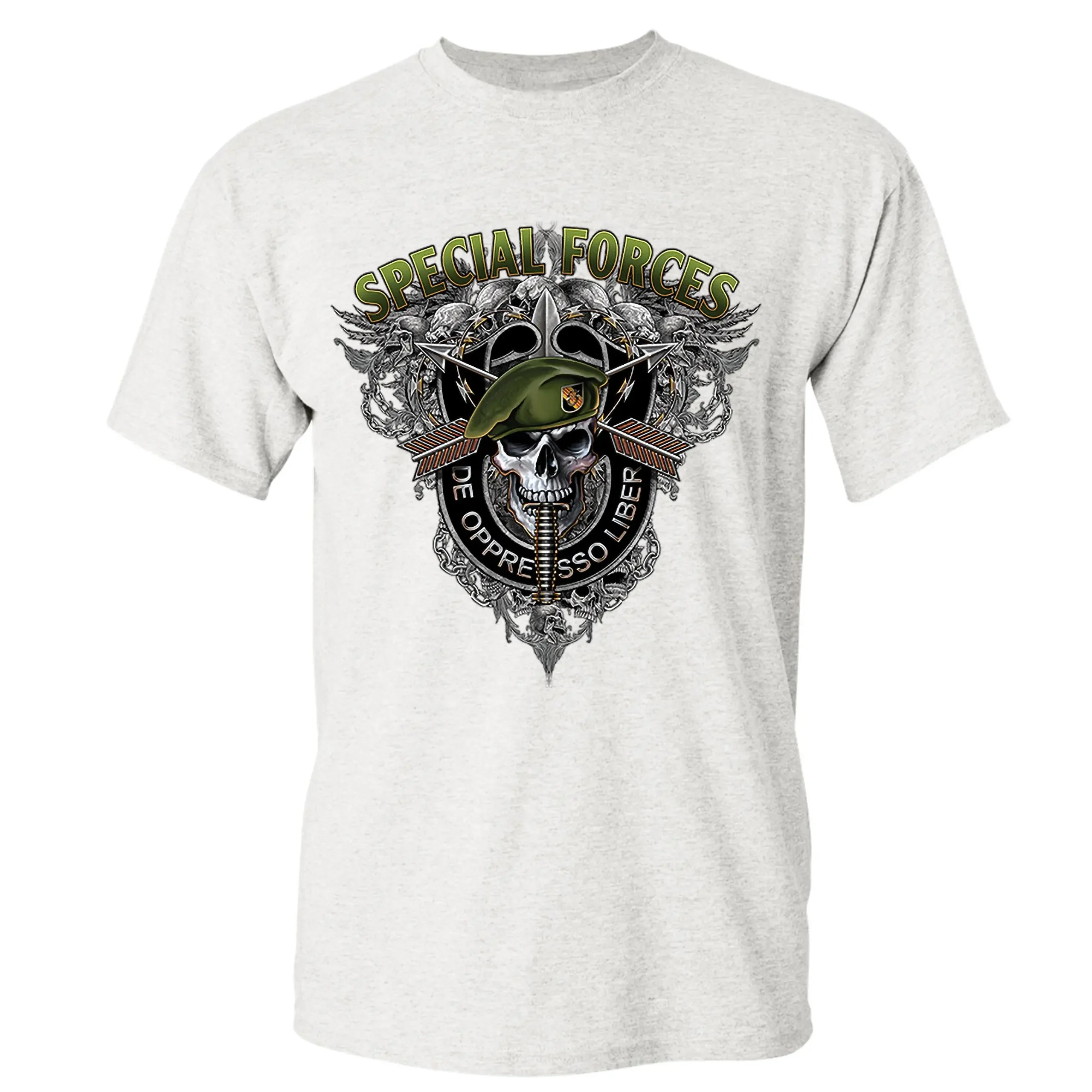 De Oppresso Liber Green Beret Special Forces T-Shirt 100% Cotton O-Neck Summer Short Sleeve Casual Mens T-shirt Size S-3XL