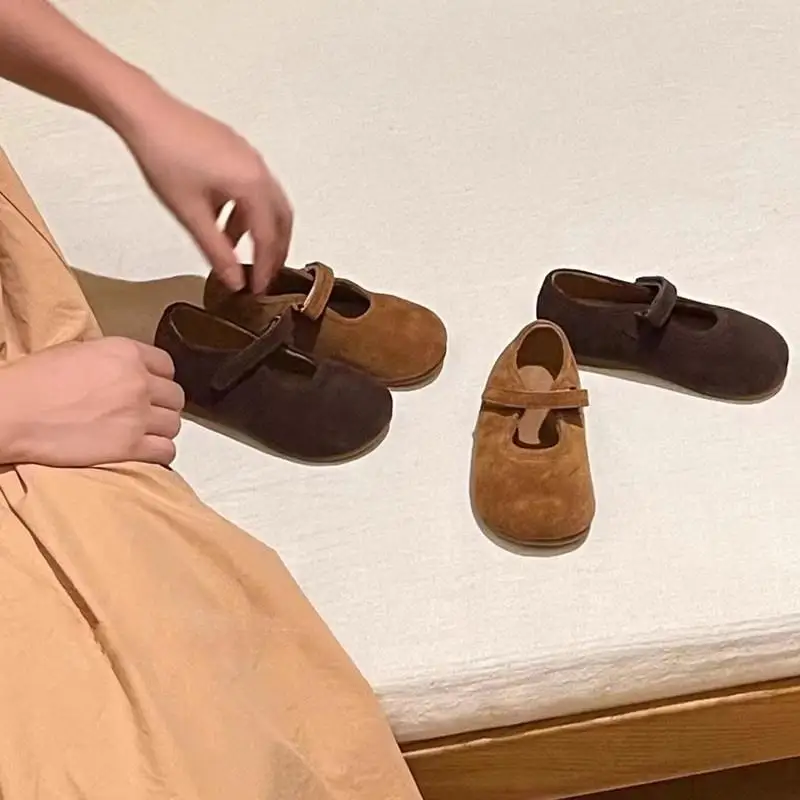 Picture 7: 2026 Spring Autumn Vintage Mary Jane Flats Girls Comfortable Round Toe Shoes Leather Casual Kids School Shoes