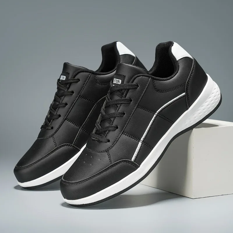 

Trendy Men Shoes PU Leather Waterproof Male Sneakers Leisure Man Business Shoes Fashion Comfortable Walking Tennis Shoes for Men