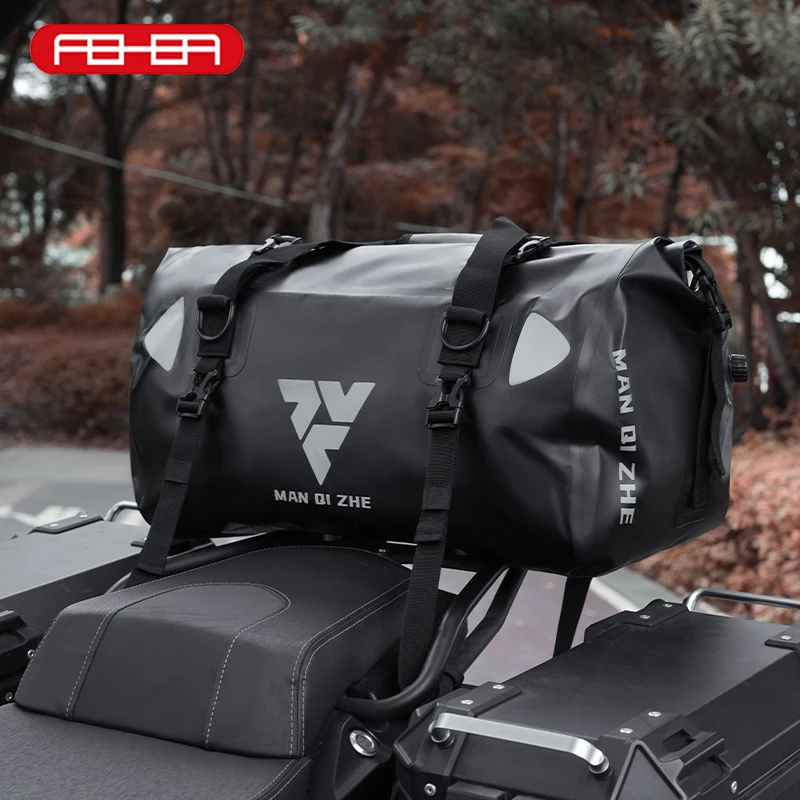 

FEHER MQZ Motorcycle Tail Bags 40L Waterproof Back Seat Bags TPU Fully Lightweight Design Adapt To Different Motorcycle Models