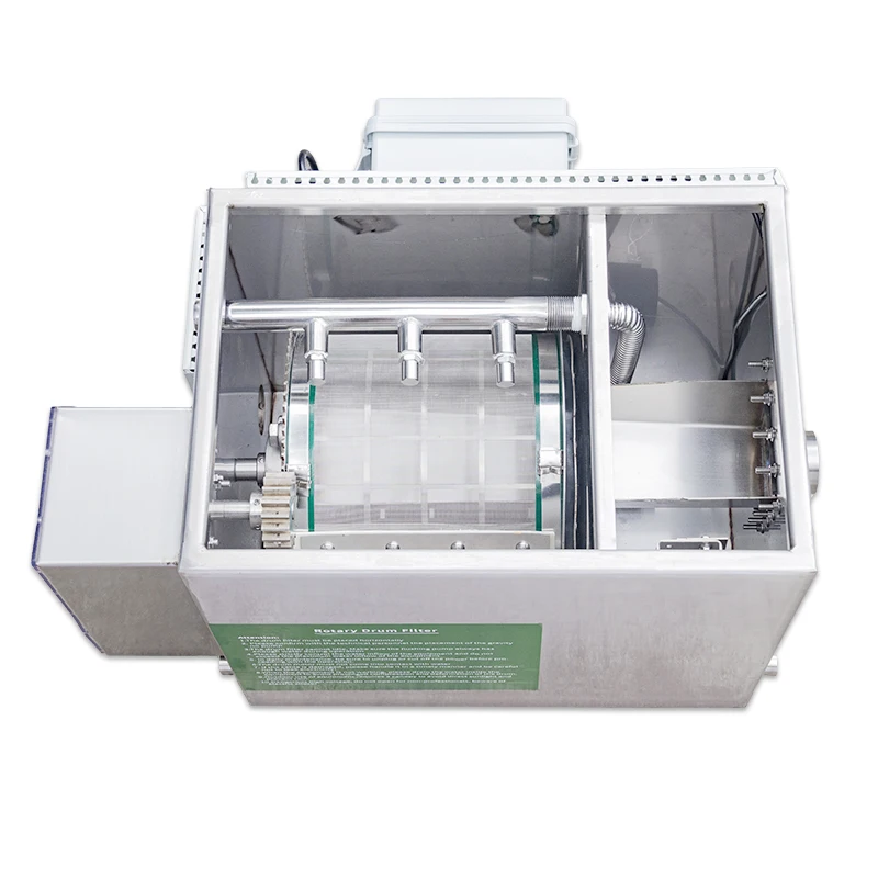 Filtro de tambor pequeño de 5m3/h para el hogar, filtro de tambor giratorio de acero inoxidable, acuario, estanque de peces Koi, tambor giratorio, Micro filtro de agua