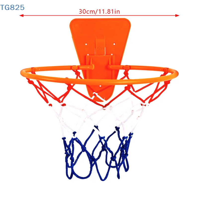 【AN】1PC Indoor Safety Funny Game Kids Mini Home Exercise Basketball Hoop Set Wall Frame Stand Lifting Basket Hanging Backboard