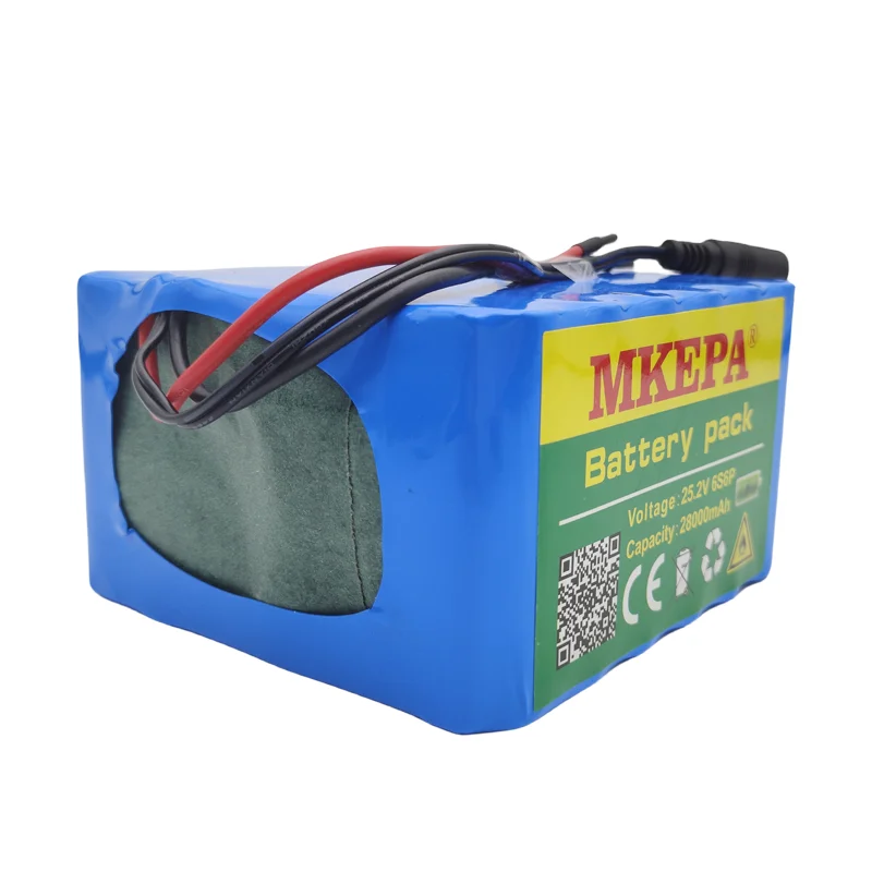 18650 Met Grote Capaciteit 24V 28ah Batterij Bms 6s 6P 25.2V E-Bike Scooter Rolstoel Vierwieler Lithium Accu-Pack Oplader