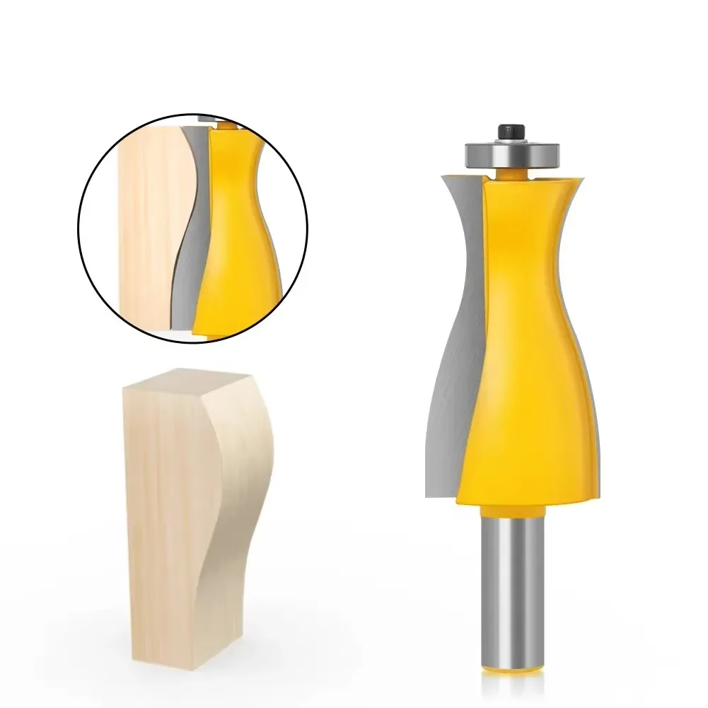 

1PC 1/2" 12.7MM 12MM Shank Milling Cutter Wood Carving Wavy Jewelry Box Side Wall Router Bit Line knife Door knife Tenon Cutter