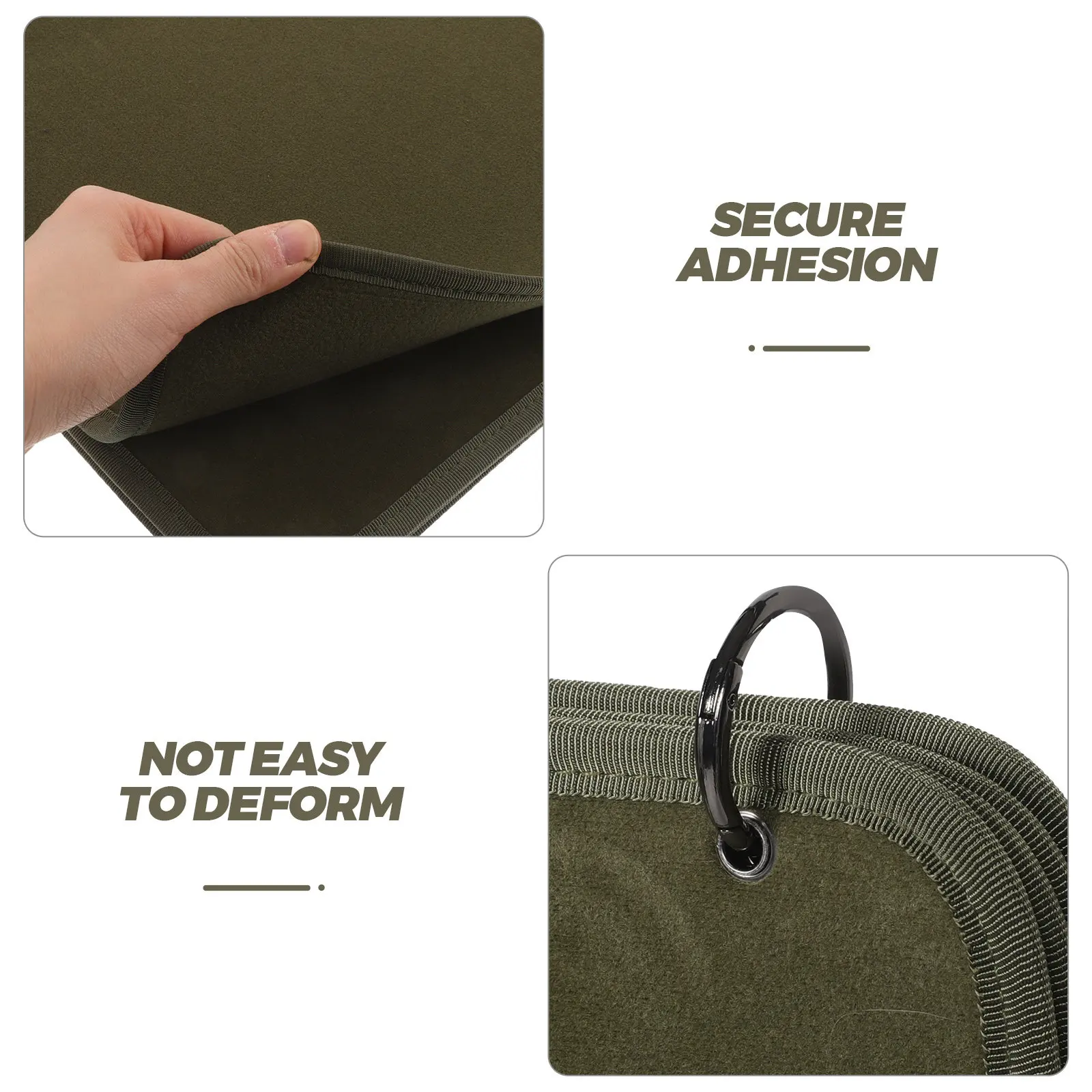 Holder Display Board Flip-Page Badge Organizer Booklet Olive Green 16.5x12.6 Loop Armband Patch Collection