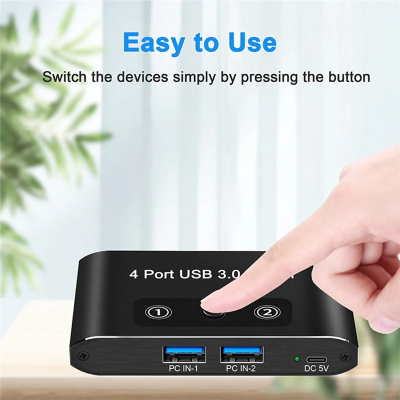 

QWE-4 порт USB 3.0 переключатель 2 в 4 выхода KVM-переключатель USB-переключатель KVM-переключатель принтер Sharer для клавиатуры компьютера
