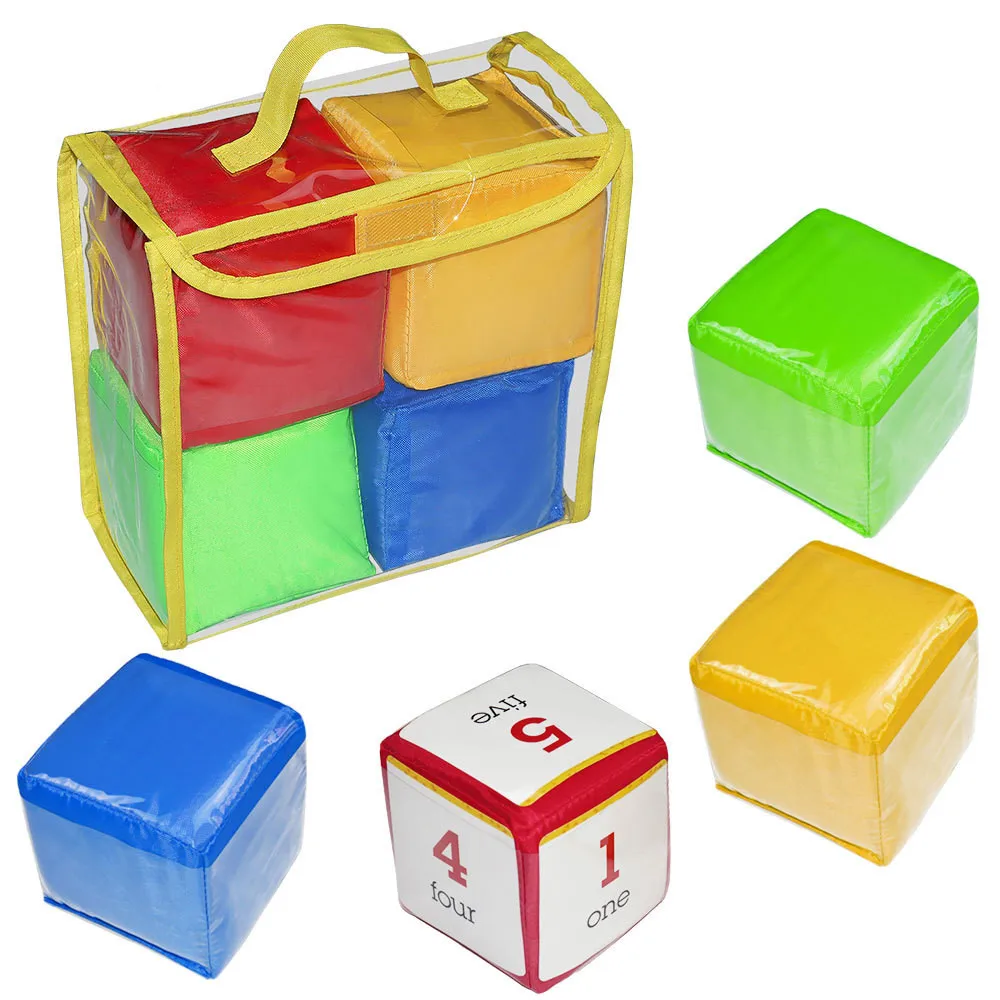 10cm Soft Big Dice Teaching Aids Safety Baby Cube Blocks Cognitive Cards Cognition Learning Educational Toys Classroom Supplies