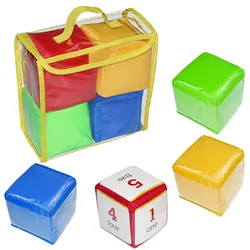 Dados grandes blandos de 10cm para enseñanza, bloques de cubo de seguridad para bebé, tarjetas cognitivas, juguetes educativos de aprendizaje cognitivo, suministros para el aula