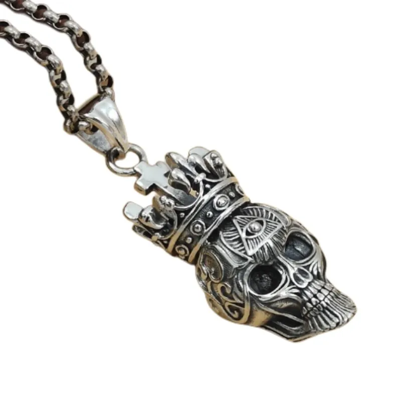 Ciondoli in argento Sterling S925 per uomo donna New Fashion Eternal Vine Eyes of God Skull Argentum amuleto regalo di gioielli all'ingrosso