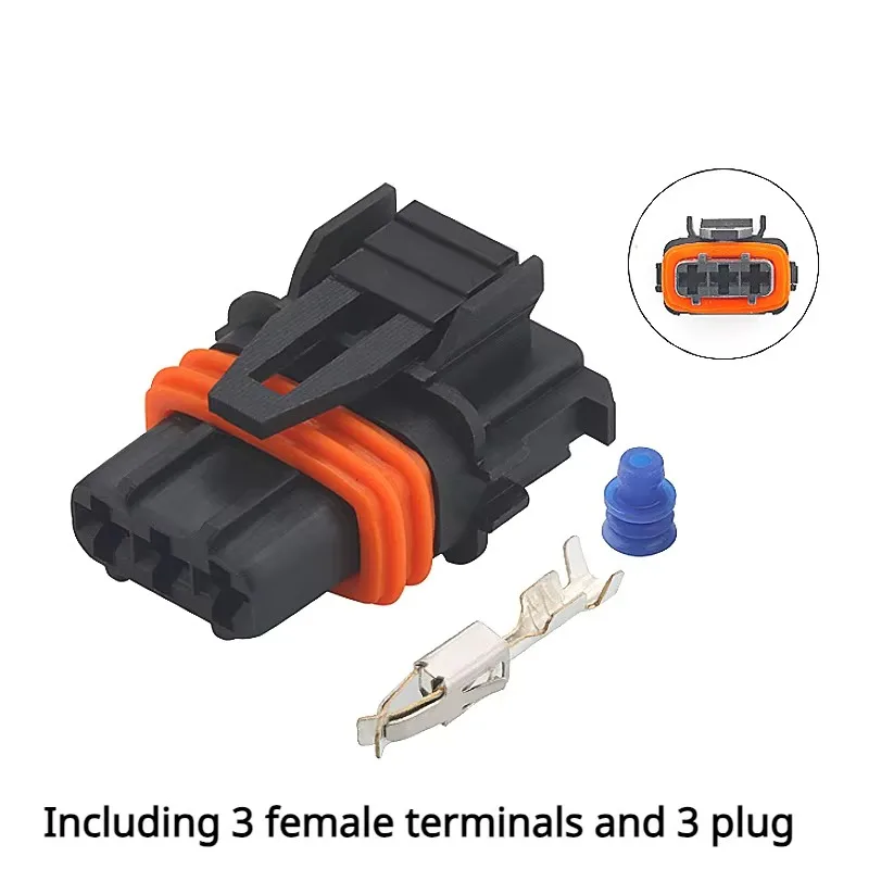 male Connector Terminal plug connectors jacket auto Plug socket female Connector 3-pin connector Fuse box PA66 DJ70380-3.5-21