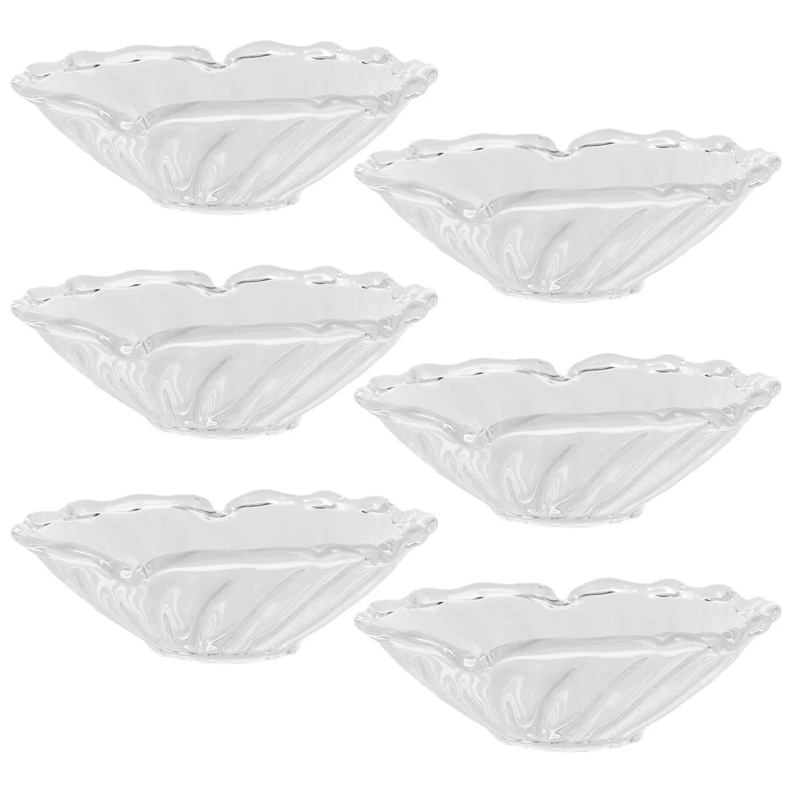 6Pcs Drip Protector Clear Glass Wax Holder Decorative Reusable Drip Catcher for Taper Candles Surface Protection