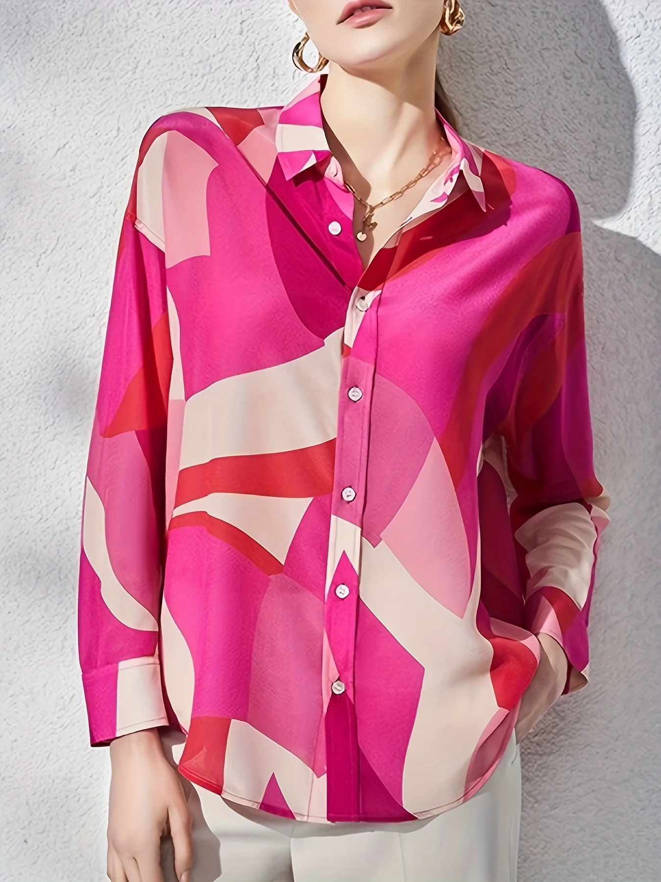 

Fashion ladies shirts New elegant Women Blouses Long Sleeve Button-Down Tops blusa mujer