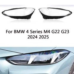For BMW 4 Series M4 G22 G23 2024 2025 front Car Headlight Cover Lens Shell Lampcover Lampshade Headlamp housing