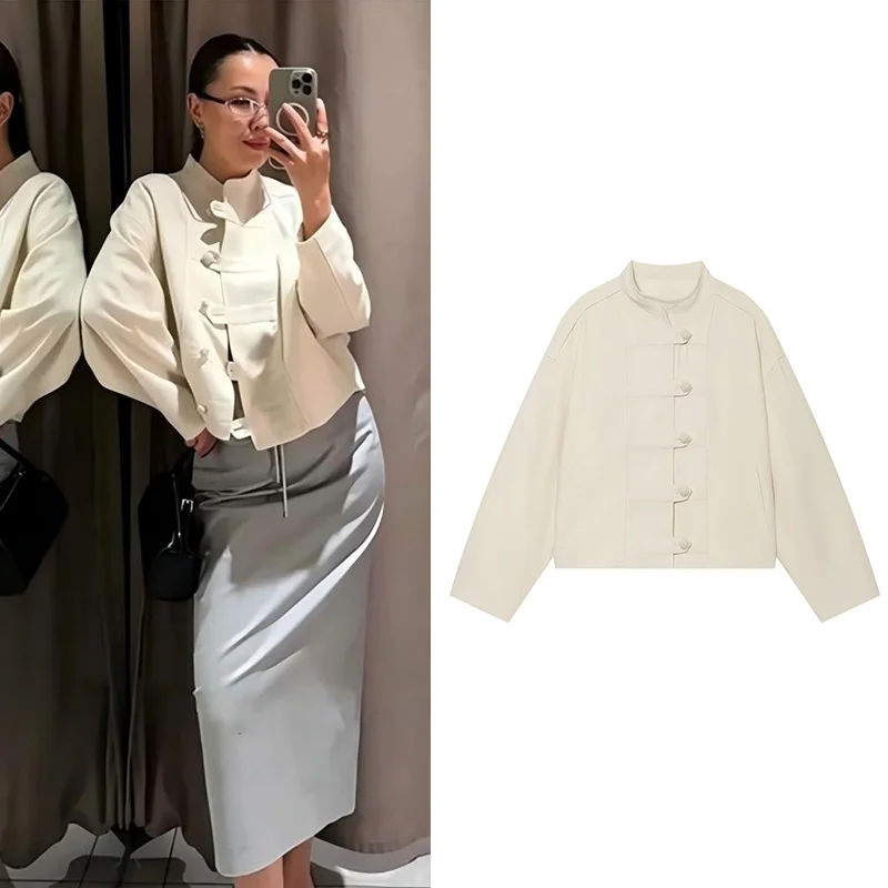 Guobioziy Women's Top 2026 New Style Layered Decorative Short Blazer Short Fitted Waist With Pointed Hem Strong Layering