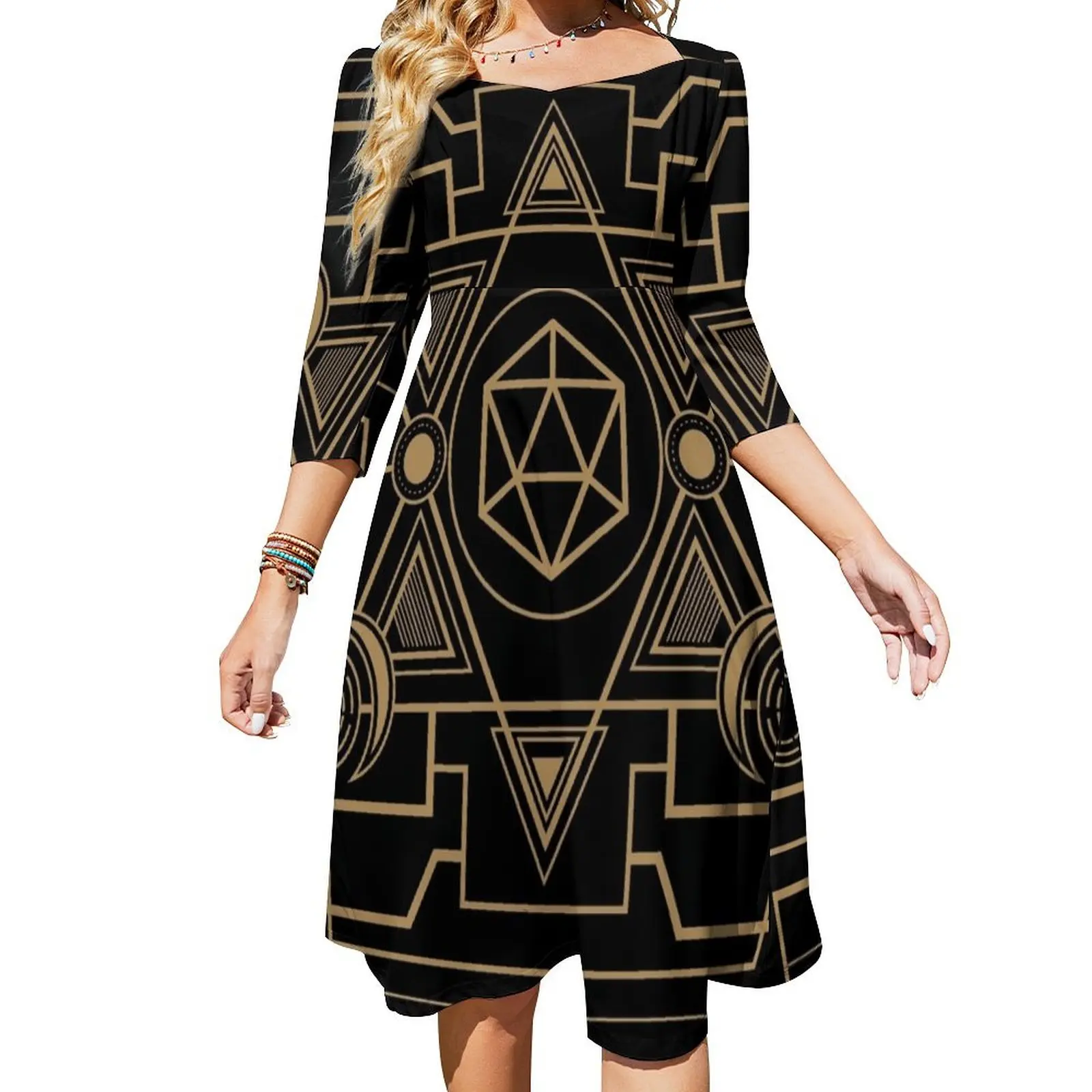 

Minimalist Polyhedral D20 Dice Tabletop RPG Addict Flare Dress prom dress Dress vintage Evening gown