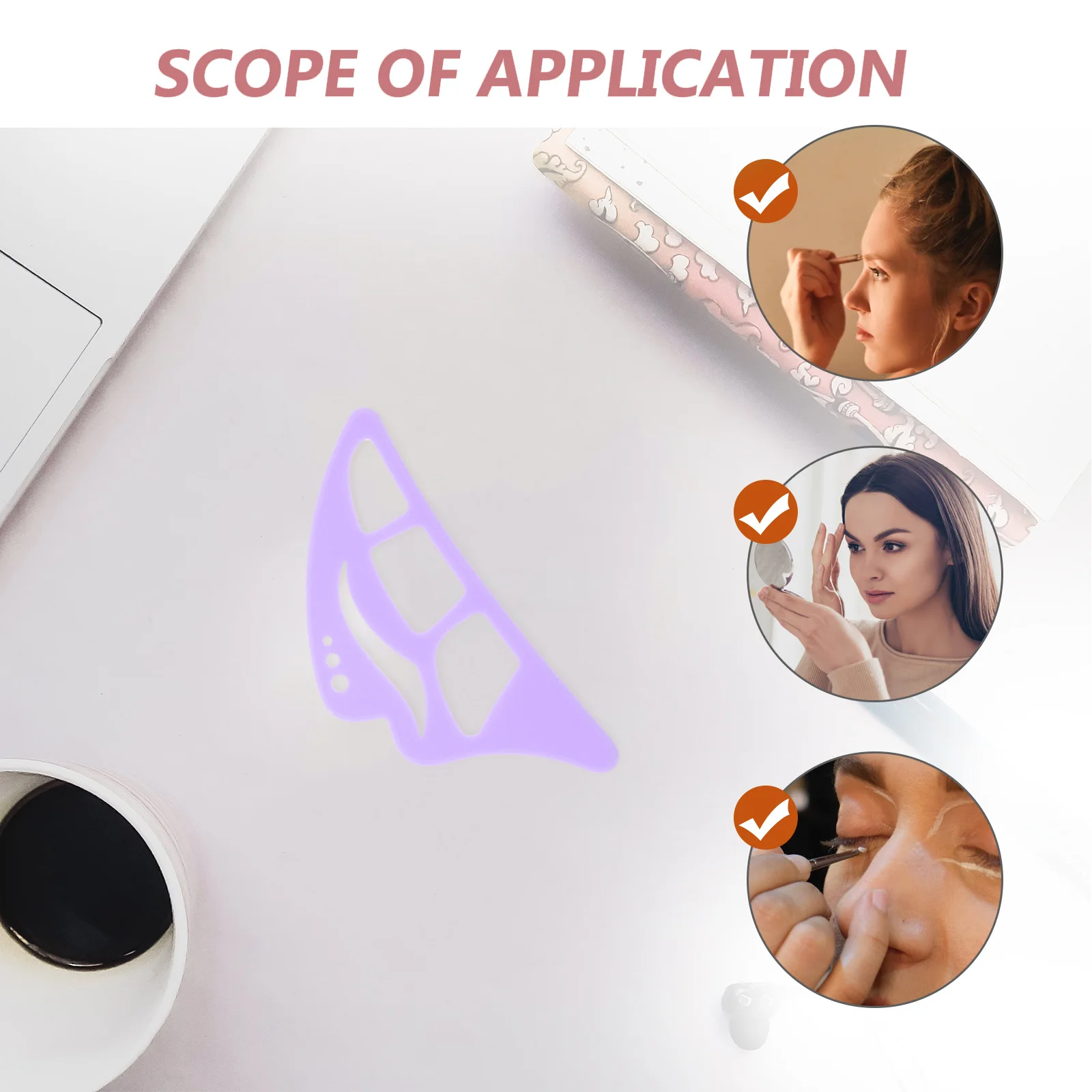 استنسل ظلال العيون للنساء، أداة مساعدة مكياج العيون من السيليكون قابلة لإعادة الاستخدام تخلق بطانة مثالية مجنحة تناسب جميع أنواع العين مزدوجة