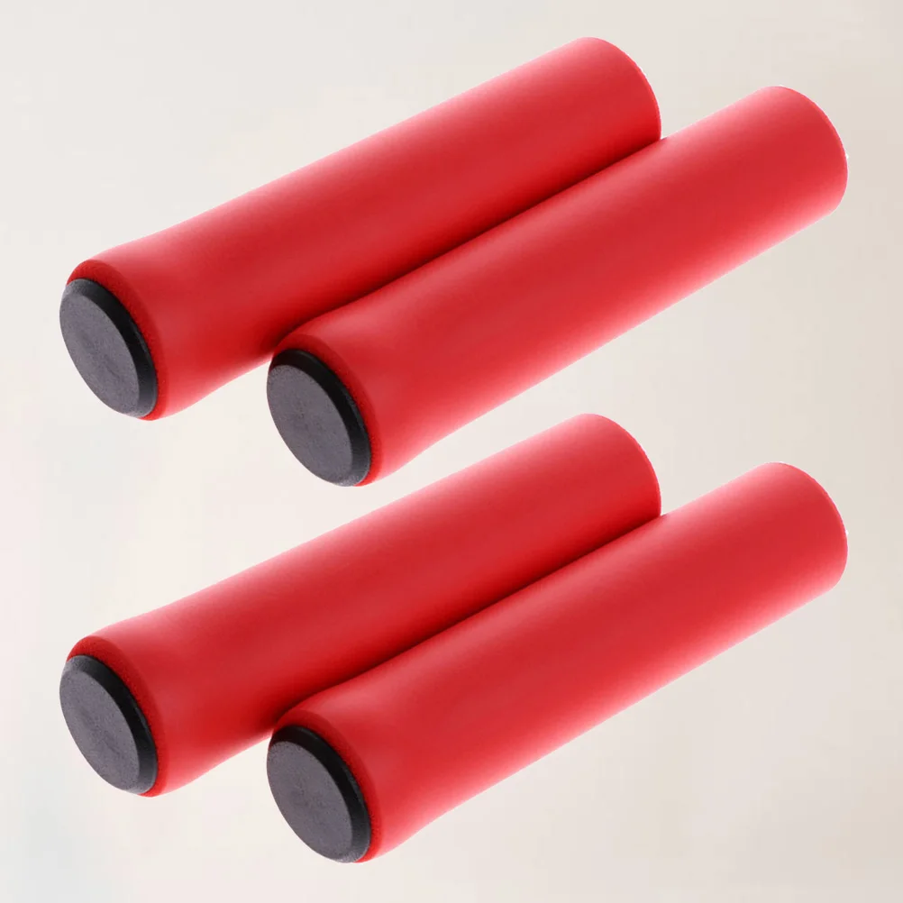 

2 Pair Bike H Cover 22mm Diameter Sponge Ends Non Slip Anti Shock Wear Resistant Comfort Grip Elastic Effect Solid Color
