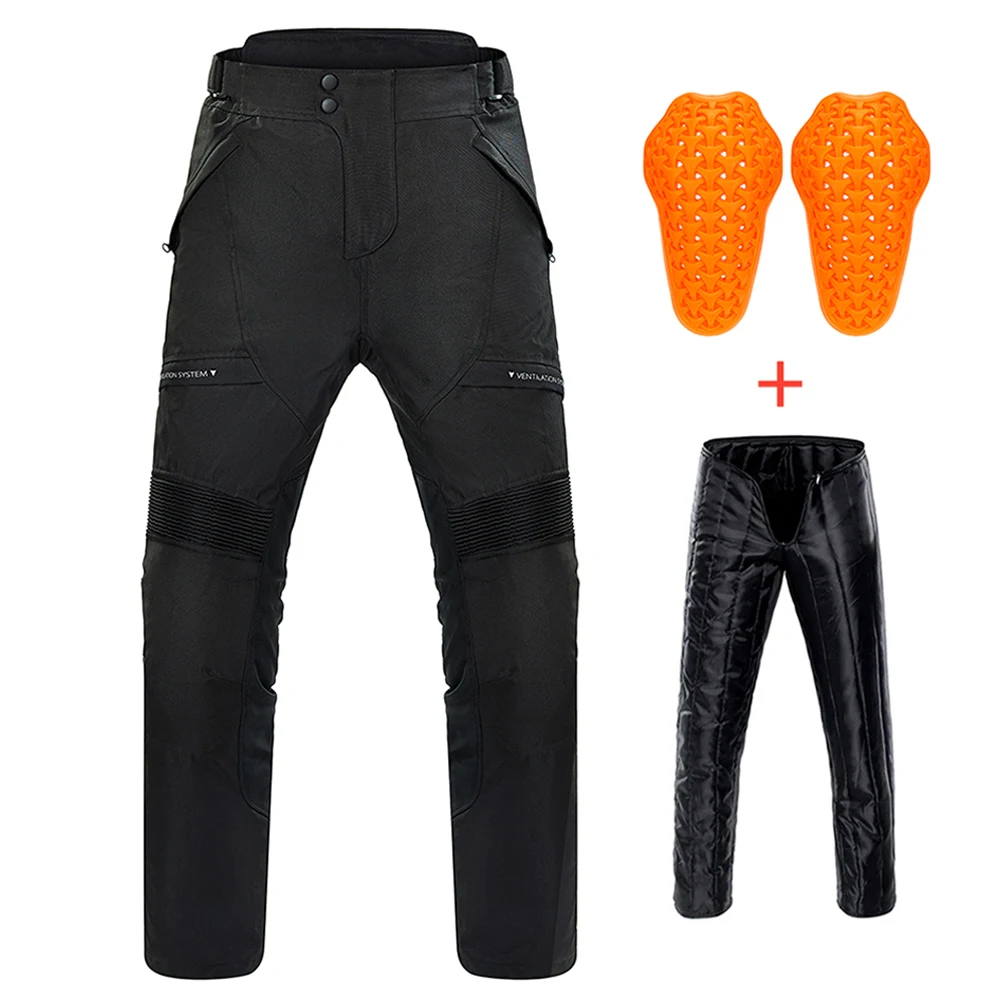 

Winter Cold-proof Motorcycle Pants Men Motorbike Trousers Built In CE Protectors Warm Waterproof Off-road Motocross Pants
