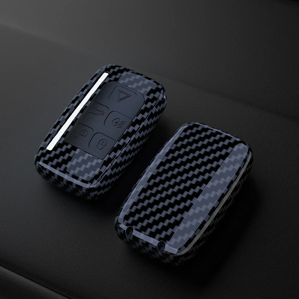 

ABS Carbon Car Remote Key Case Cover Shell For Land Rover Range Rover Sport Evoque Freelander Velar Discovery 4 Jaguar XE XJ XF