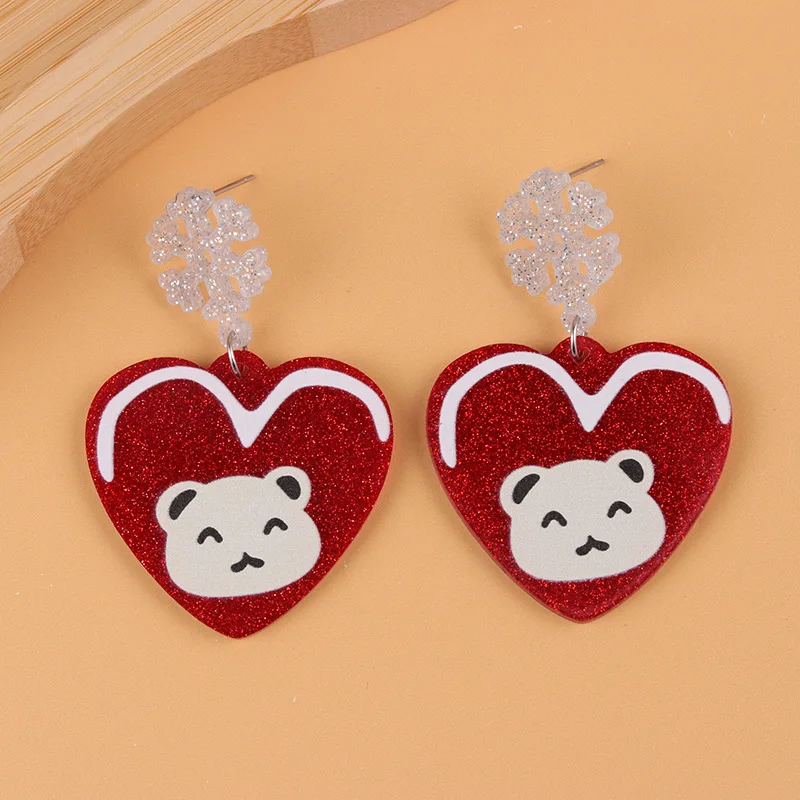

Charming Christmas themed Acrylic Earring Collection for Women Various Snowman Socks Adorable Designs Great Party Jewelry Picks