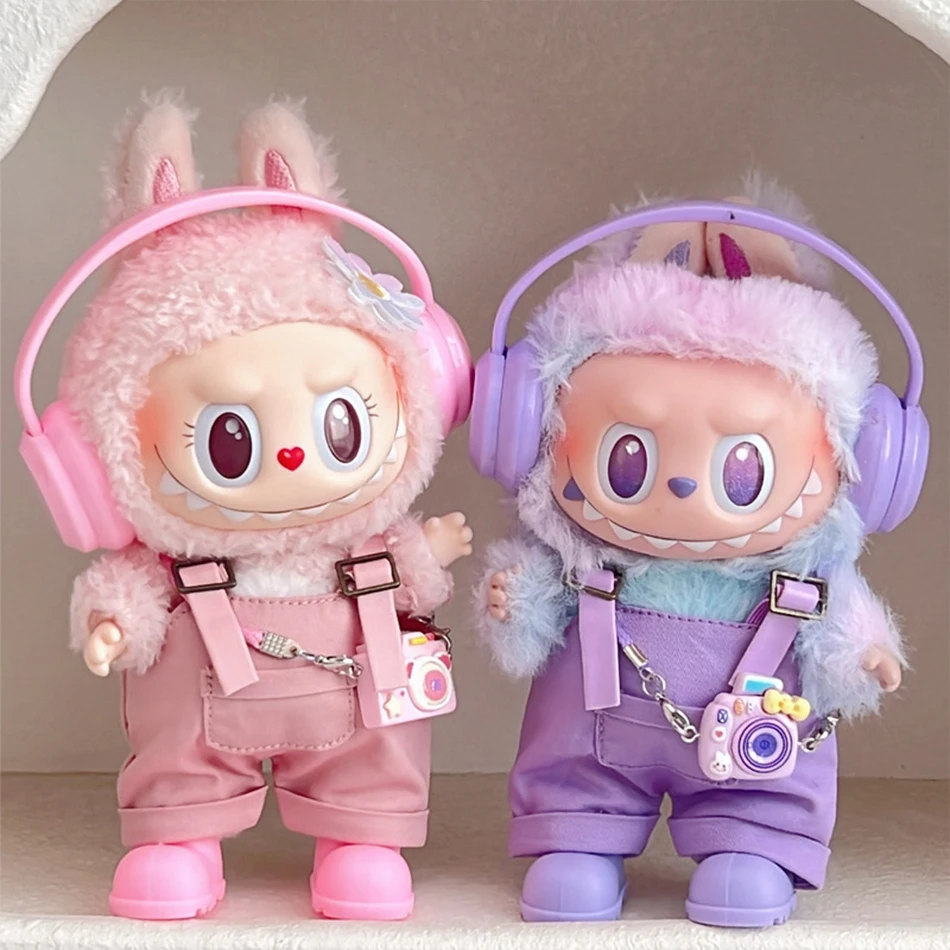 Auf Lager: Labubu Kleidung für Puppen – Sitting Party 1., 2. und 3. Edition – Kopfhörer, Overalls, Schuhe, Set, Bekleidung, Accessoires, Süßes Outfit, Geschenk – Detail 11