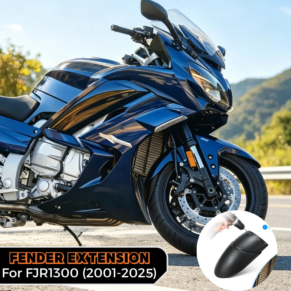 Motorcycle For Yamaha FJR1300 FJR 1300 (2001-2025) Front Fender Mudguard Extender Extension Splash Guard Accessorie