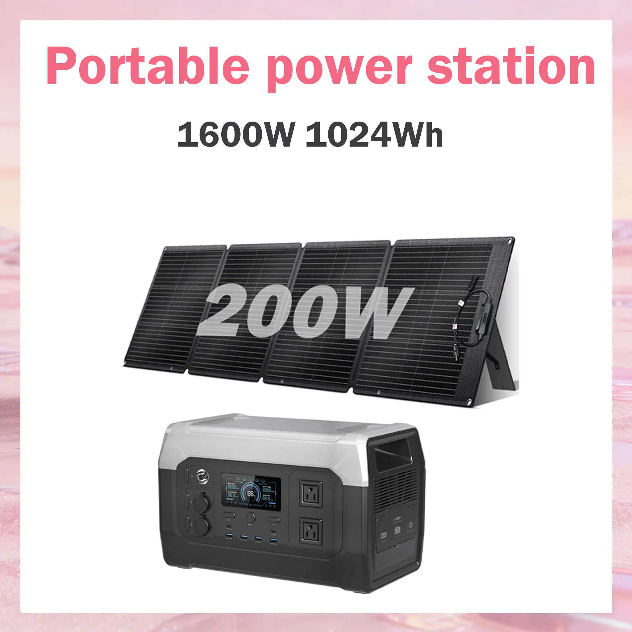 

Портативная электростанция CTOLITY AP1000/AP400 с аккумулятором LiFePO4 1024 Вт·ч/345,6 Вт·ч, чистая синусоидальная волна, аварийное питание