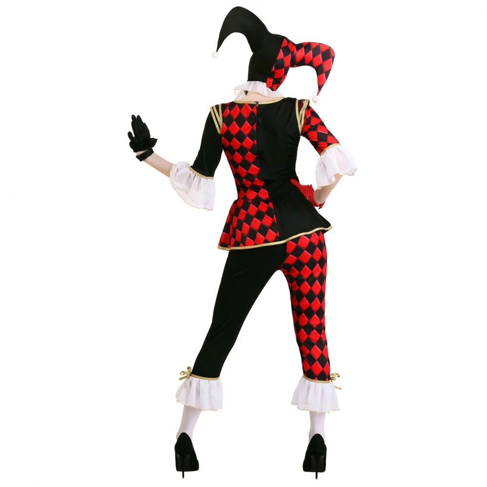 Costume da clown malvagio orm Par Wear loween oing Resurrection Clown Performance Bla e vestito scozzese rosso Fa da donna...