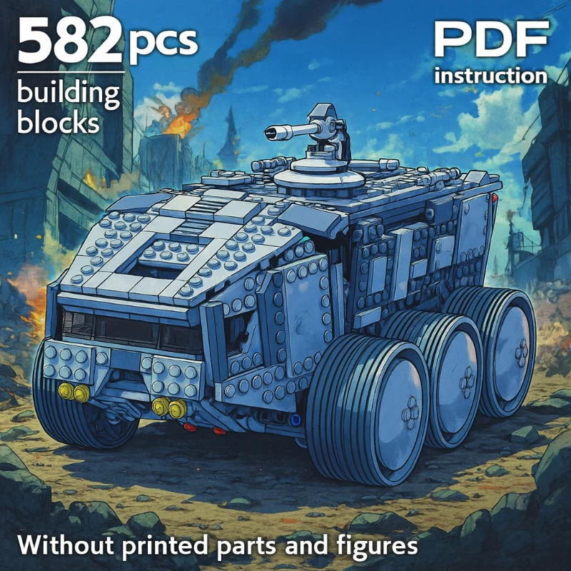 

Тяжелый танк Кирпичи Военные строительные блоки Строительный блок для грузовиков Строительные блоки для полугрузовиков Грузовик Строительные блоки Звездный фильм MOC