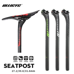 Ullicyc Carbon Seatpost 27.2/30.8/31.6mm 3K Carbon Matte Road/MTB Offset Seat Post Length 400mm Seat Tube Bicycle Parts