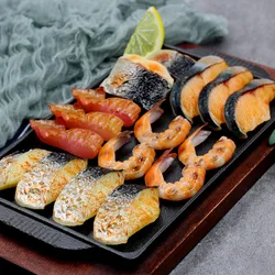 Simulation Roasted Fish Shrimp Seafood Fake Food Model Props Restaurant Store Shop Window Sample Display Table Decoration ﻿