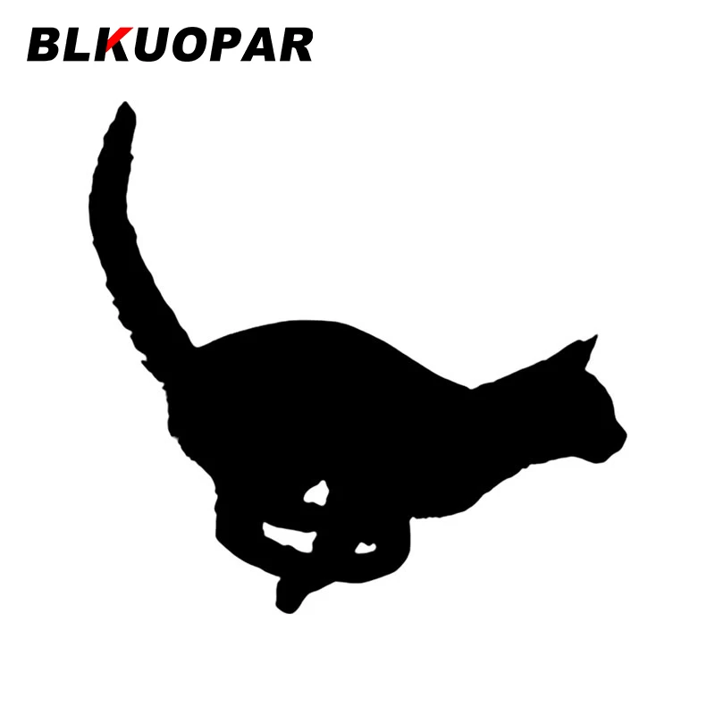 Милые стикеры BLKUOPAR в виде бегущих кошек, креативные наклейки с животными, наклейки на окклюзию и царапины, высечка под ноутбук, окна, фургон, автомобильные аксессуары