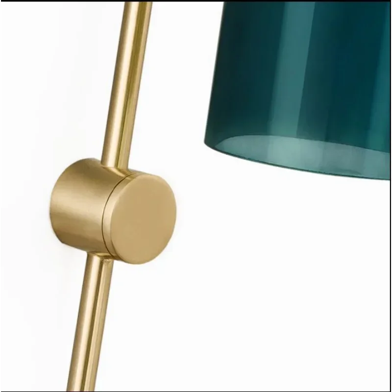 

Nordic creative blue glass tube living room wall lamp art bedside bedroom study wall lamp