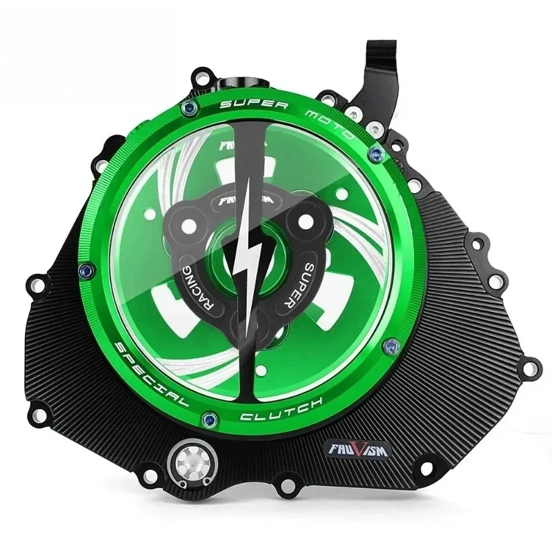 Engine Protector Clear Clutch Cover for Ninja 400 Z400 2018-2023 Spring Retainer Pressure Plate