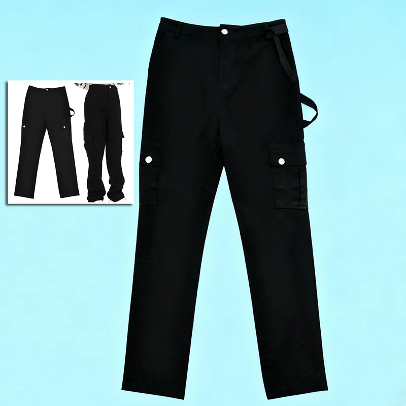 Calças cargo femininas cintura alta tamanho M vários bolsos clássico confortável respirável escritório diário