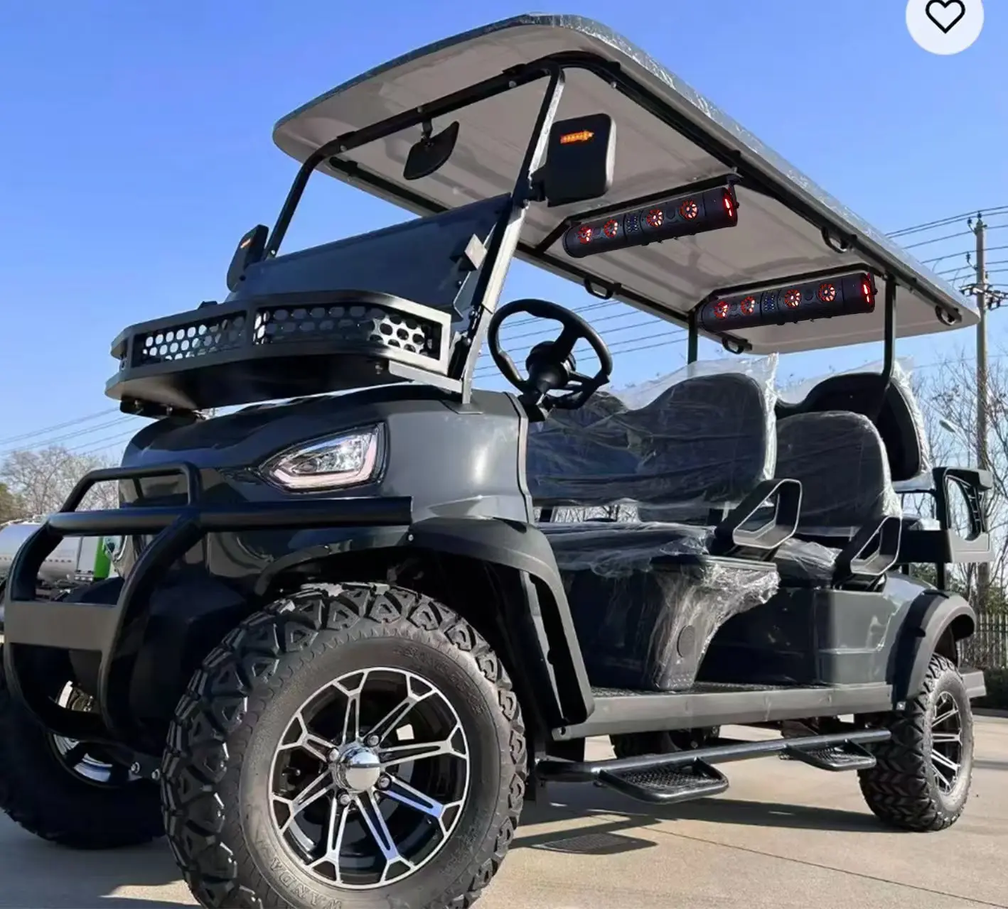 32 Inch RGB UTV Sound Bar Waterproof Blue Tooth W/Multicolor Lights Soundbar for UTV ATV Golf Cart