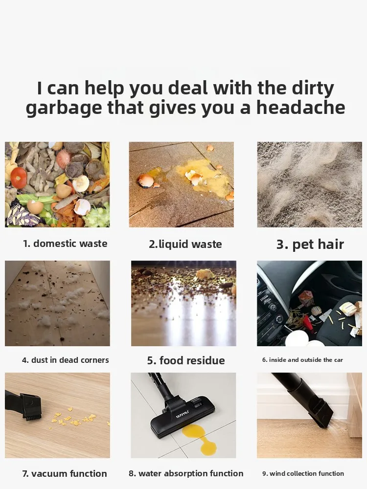 Haushaltsstaubsauger mit hoher Saugleistung, 2-in-1-Staubsauger und Mopp, Hochleistungsstaubsauger