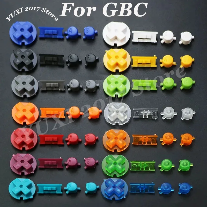 1 Set Of Colorful Replacement Button Covers Suitable For GBC Game Console Shell Button Replacement DIY Color Buttons
